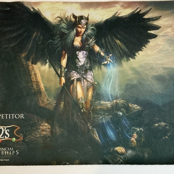 Magic The Gathering 2012 Playmat Freya: The Queen Of Valkyries Vintage Rare MTG - Picture 5 of 13
